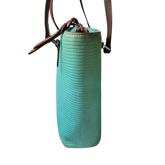 Dooney & Bourke Aqua Lizard Embossed Small Lexington Women’s Tote Bag Sold Out - Picture 5 of 16